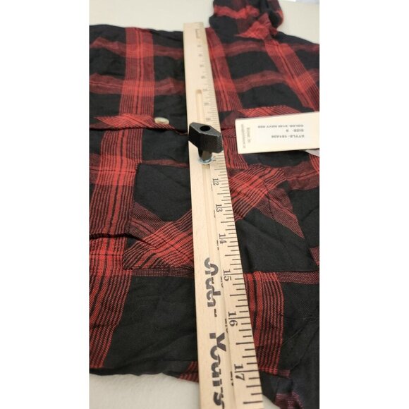 Sim & Sam Shirt Womens Small Plaid Button Down Long Sleeve Pocket Casual Top - Picture 7 of 12